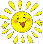 Счастливое солнышко Анимация гиф картинка смайлик