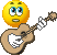 Игра на гитаре Анимация гиф картинка смайлик